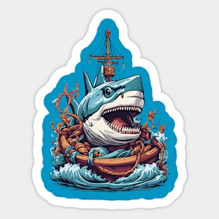 shark attack Sticker